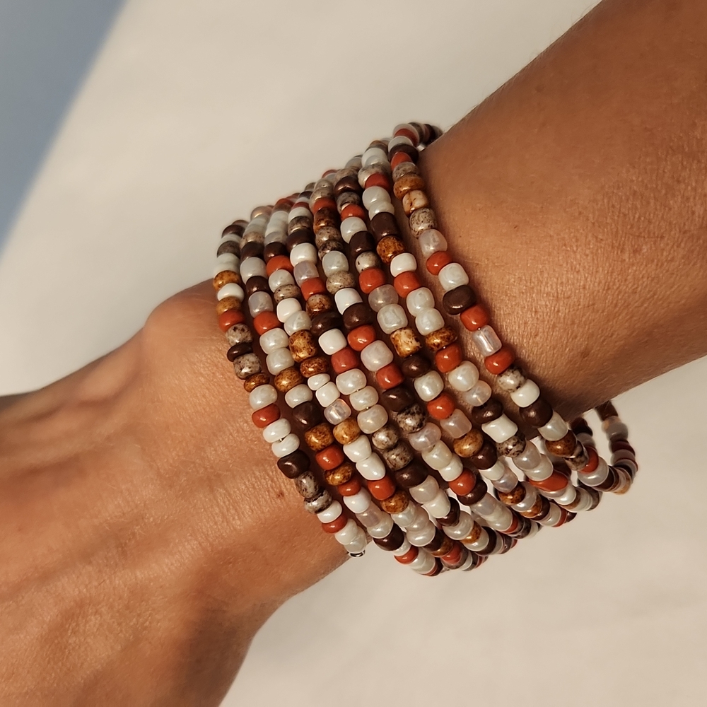 Handmade memory wire bracelet
